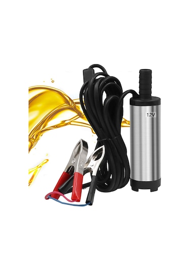 Araç Mazot Pompası 12v 38 Mm İnce Dalgıç Tipi Yakıt Transfer Pompası