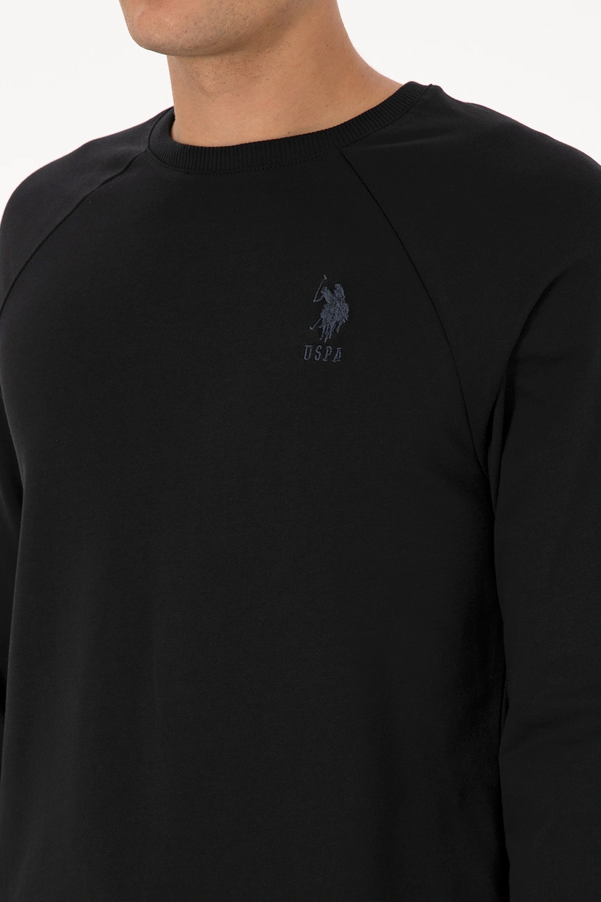 U.S. Polo Assn. Erkek Regular Fit Bisiklet Yaka Siyah Basic Sweatshirt 50308103-VR046 U.S. Polo Assn. Erkek Regular Fit Bisiklet Yaka Siyah Basic Sweatshirt 50308103-VR046