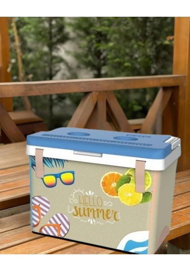 20 Lt Kumaş Buzluk Termos 1029 Cooler Box Bej - Sarı