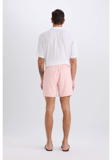 Defacto File Astarlı Kısa Boy Hızlı Kuruyan Deniz Şortu E0944ax25hspn155 Pembe