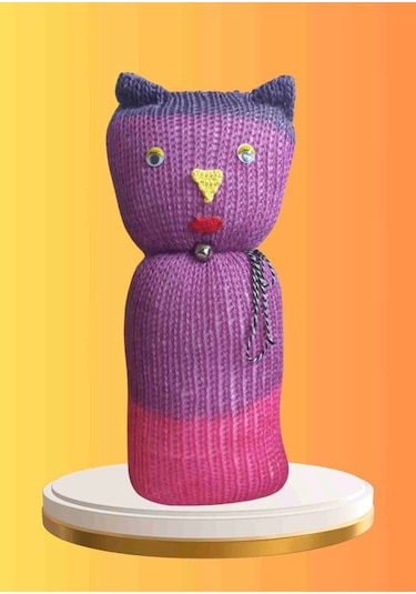 Tıkırık Örgü Yastık Uyku Ve Oyun Arkadaşı Pembeş - 45 Cm Diğer