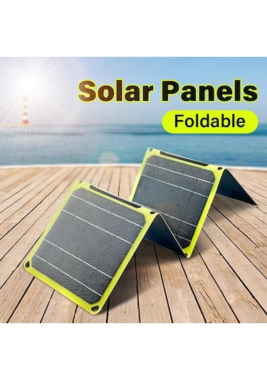 Suntek Katlanabilir Güneş Paneli Şarj Cihazı Acil Durum Sarı