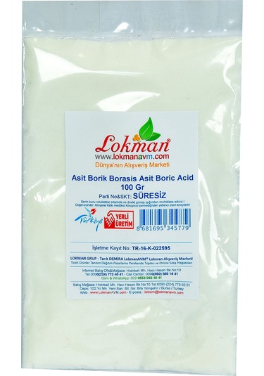 Lokman Avm Asit Borik Borasis Asit Boric Acid 100 G