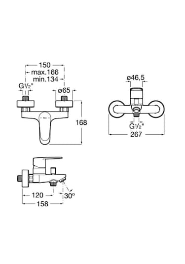 Roca A5D054FC0K Victoria Banyo Batarya Seti 3'lü Krom