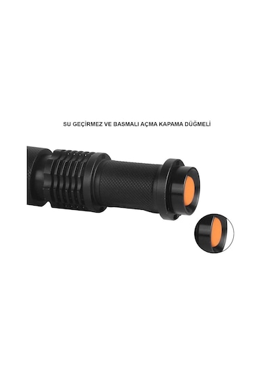 Exeo Led Bisiklet Ön Işığı 3 Modlu Far Işık Su Geçirmez Mini Siyah