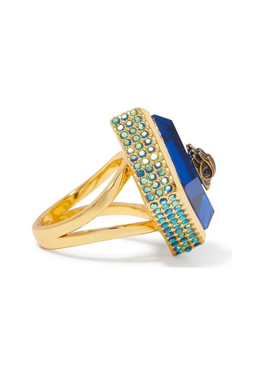 Eagle Square Cocktail Ring Kadın Yüzük 2x2x2.5 Cm Mavi