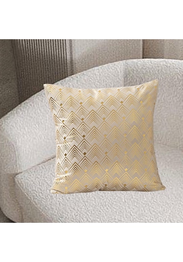 Suntek Atmak Yastık Örtüsü Minder 18 Inç Minimalist Bej Bej