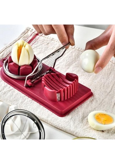 Fastbuy 3'ü 1 Arada Yumurta Kesici, Beyaz, Asılı Delikli, Bpa Ayrılabilir, Mutfak Malzemesi Beyaz