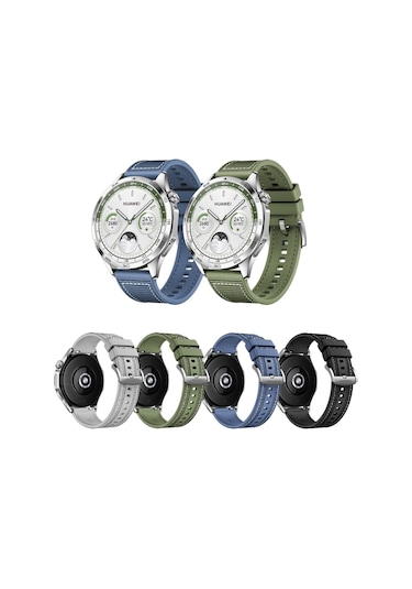 Sones Huawei Watch 4 Pro İçin Naylon Silikon Deri Watch Band