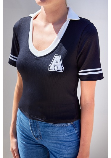 Bigdart 4320 Polo Yaka Basic Triko Bluz - Siyah 001