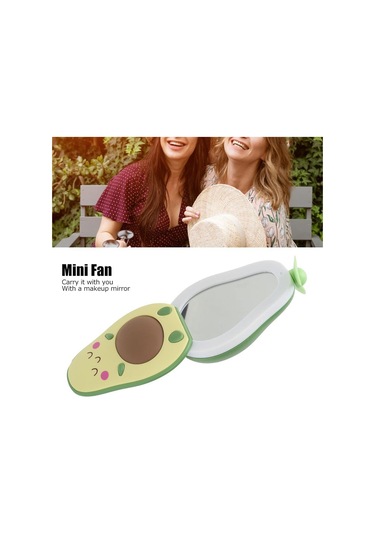 Fan Led Gece Lambası Makyaj Aynası Avakado Usb Fan El Tipi Masa Vantilatörü