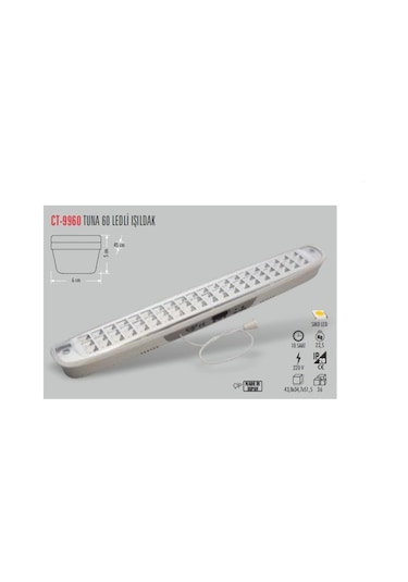 CT-9960 60 LEDLİ IŞILDAK (6ADET) CATA Beyaz