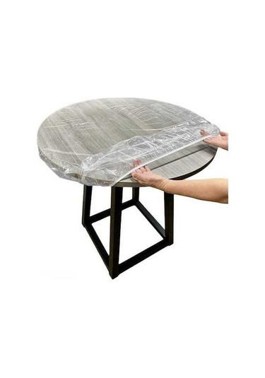 Novahub Şeffaf Pvc Yuvarlak Masa Örtüsü - 48r/60r/72r Boyutlarında Esnek Bantlı Diğer