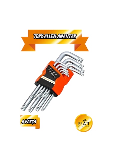 Yıldız Torx Allen Combination 9 Parça Alyan Seti Cr-v
