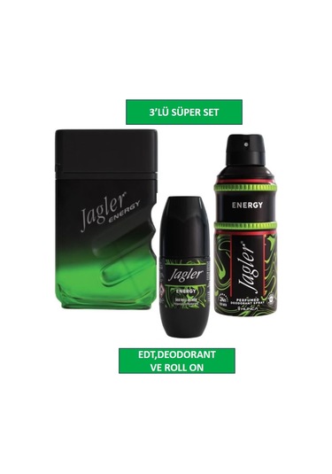 Energyerkek Edt 90 Ml+ Erkek Deodorant 150 Ml+ Roll-on Erkek 50 Ml Energy Fresh