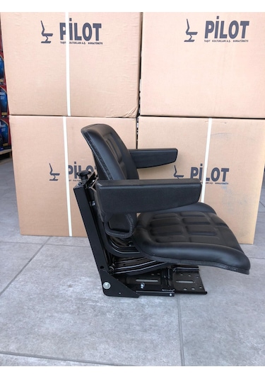 Pilot Traktör Koltuk Kollu Et62 Traktör Koltuğu Pilot Siyah Renk