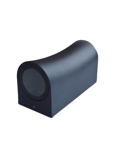 Amber Işık Çift Yönlü Iç Ve Dış Mekan Bahçe Teras Duvar Apliği Siyah