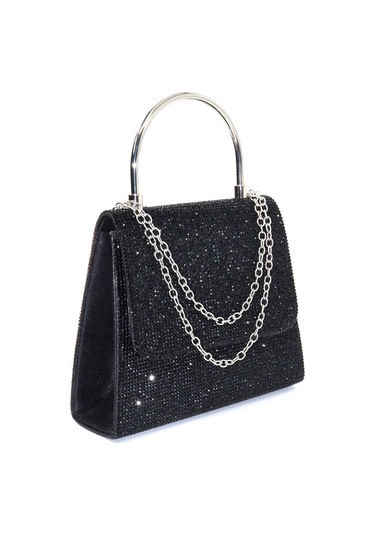 Siyah Taşlı Abiye Çanta Siyah Kadın Abiye Çanta Siyah Abiye Çanta Davet Gece Clutch Çanta