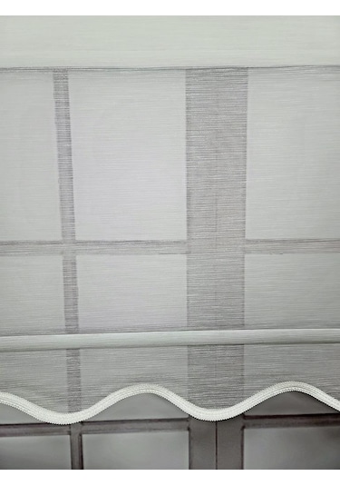 Bbb Keten Kumaş Çift Mekanizmalı Tül Stor Perde Ekru Renk Tsk3002