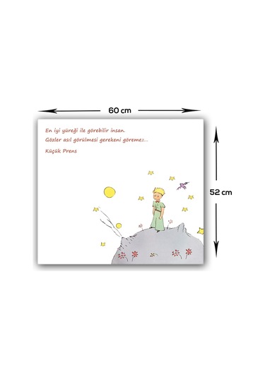 Decorita Cam Ocak Arkası Koruyucu|Küçük Prens Desenli|52cm x 60cm