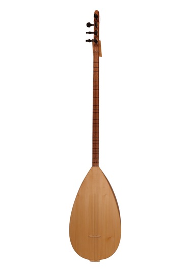 Telli Çalgı Yapım Uzun Sap Sade Model Yaprak 42,5 Tekne Karaağaç Bağlama