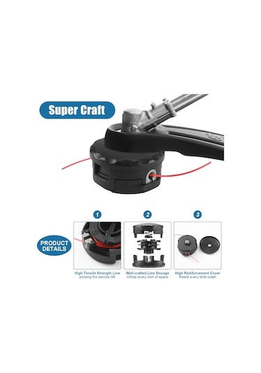 Youmex Echo Ve Shindaiwa Çim Biçme Makineleri İçin Yüksek Kaliteli Abs Kesme Kafası