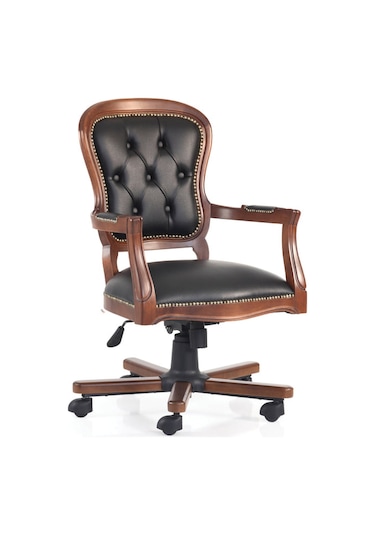 Crown Ofis Sandalyesi Koyu Ceviz