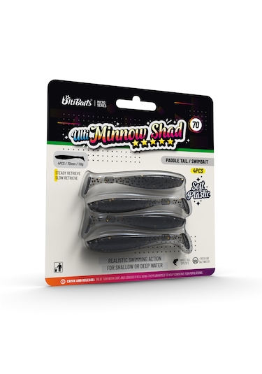 Ulti Baits Minnow Shad Silikon Balık 70mm 1,6gr 4 Adet, Ub-c09