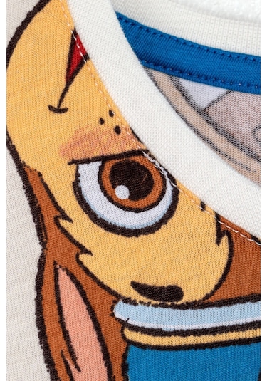 Zuzunga Mutlu Paw Patrol Desenli Pamuk Erkek Çocuk Pijama Takımı - Ekru