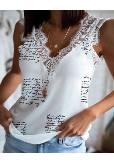 Kadın Mektup Desenli Dantel Detaylı Mikro Kumaş Bluz Beyaz