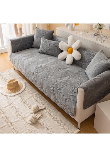 Haki İskandinav Anti-skid Kalınlaşmış Jakarlı Yastık Sıcak Kapak Basit Yumuşak Pazen Kanepe Minder Örtüsü Deri Kanepe Ahşap Sandalye İçin 70x90cm