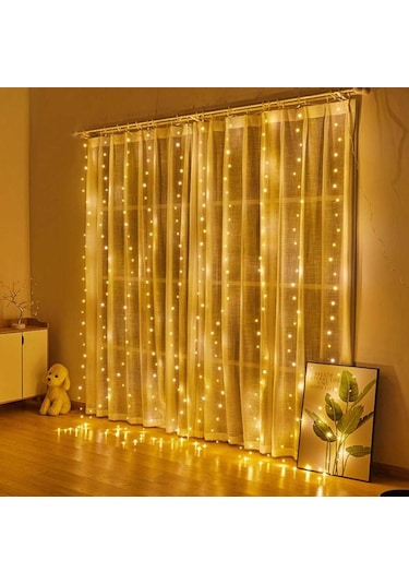 Sge Teknoloji Kumandalı Led Perde Işığı Peri Led 300 Led 3 x 3 M