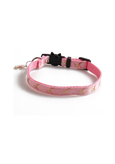 Kolyeli Dokuma Kedi Yaka Yıldız Ay For 1x28cm Mavi Siyah Kırmızı Pembe Kırmızı