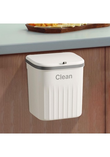 Suntek Magideal Duvara Monte Çöp Kutusu Mutfak Kamp Banyo Yurt Beyaz-12l Beyaz