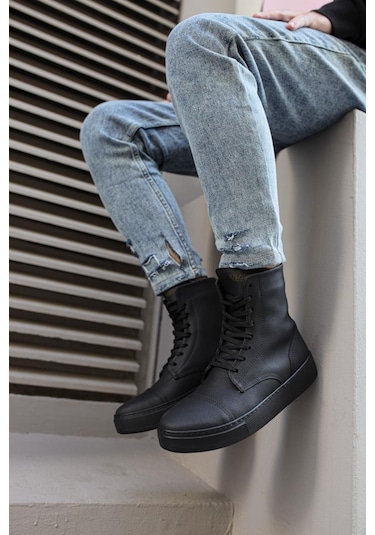 Knack Spor Bot 022 Siyah Siyah Taban KNKBOT022SST 001