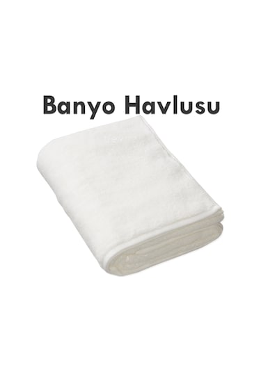 Beyaz Banyo Havlusu 70X140Cm. 500 Gram