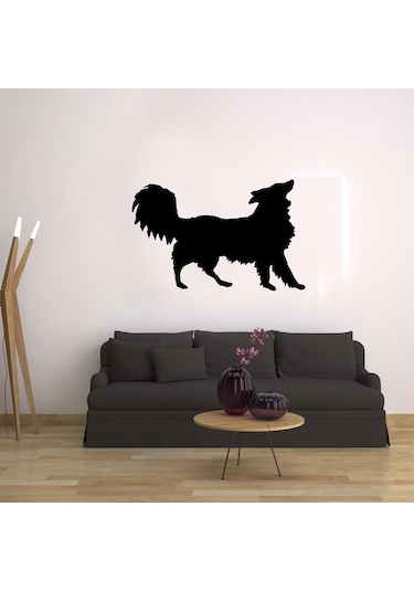 Folyo Sticker Köpek 30cm Uzunluk Siyah