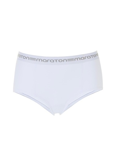 Maraton Sportswear Slimfit Kadın Basic Beyaz Boxer 21201 Beyaz