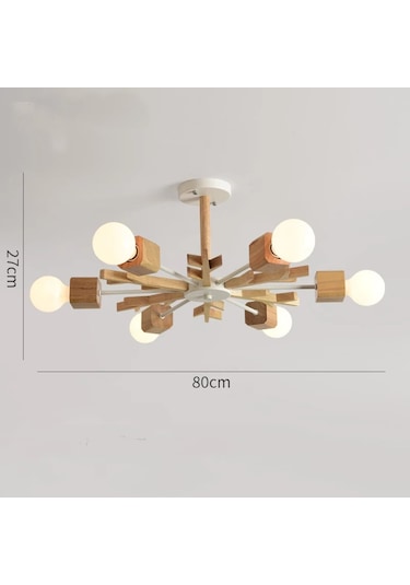 Postmodern Flake Ahşap Avize