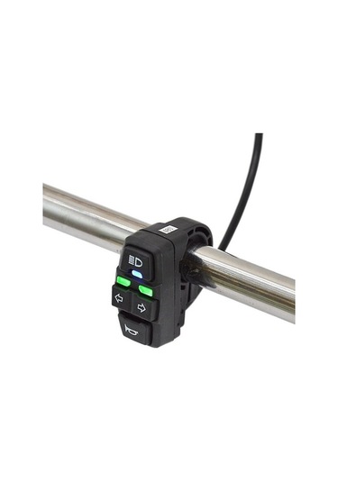 Novahub 48v Bisiklet Anahtarı, Su Geçirmez Ip65, 22mm Gidon İçin Elektrikli Scooter Anahtarı, Siyah, Plastik