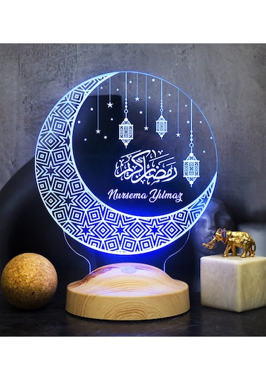 Sevgi Lambası Hilal & Kandil Tasarımlı Ramazan Dekoratif Led Lamba