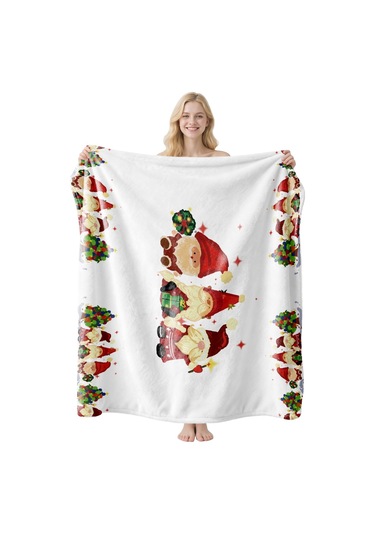 Noel Fral Küçük Battaniye Festival Atmosferi Pratik Kullanım-mt-flr-199 150 130 Yeşil