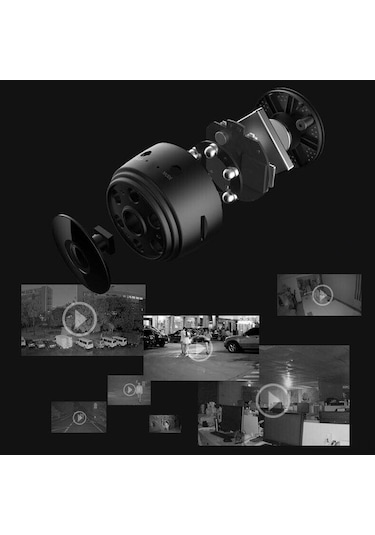 Vkemall Küçük Boy Wireless Hareket Algılama Kamera - Wıfı 1080p Hd Gece Görüşü Dışarıda Kullanım - Video Kayıt Ve Fotoğraf Çekimi - Siyah - Hafıza Kartı Yok
