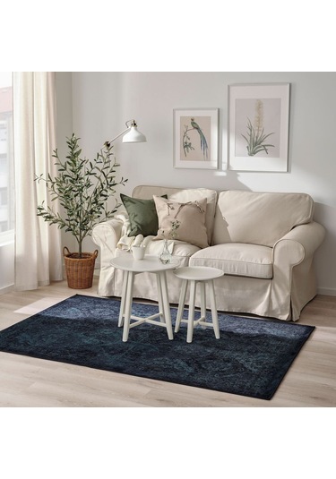 Eskitme Halı, Koyu Mavi, 133x195 Cm