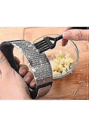 Paslanmaz Çelik Sarımsak Ezici, Sarımsak Soyucu Ve Spatula, Taşın Çok Renkli