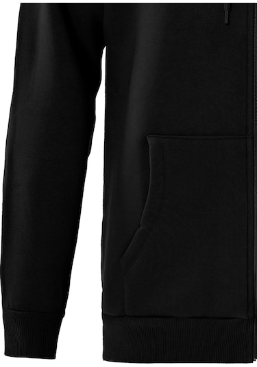 Unisex Fermuarlı Kapüşonlu Oversize Sweatshirt - Siyah Siyah