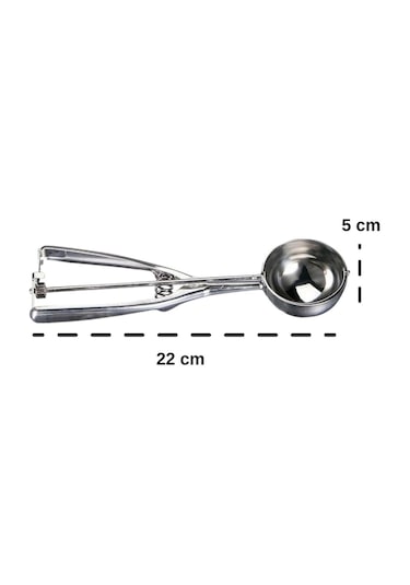 Paslanmaz Çelik Dondurma Servis Sunum Kaşığı Krom - 21 Cm