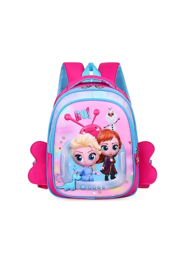 Xinxin Anaokulu Çocuk 3d Karikatür Elsa Okul Çantası