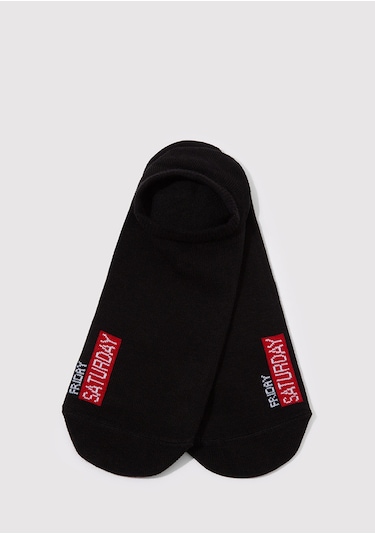 Mavi - Siyah Babet Çorap 0911115-85585 Siyah