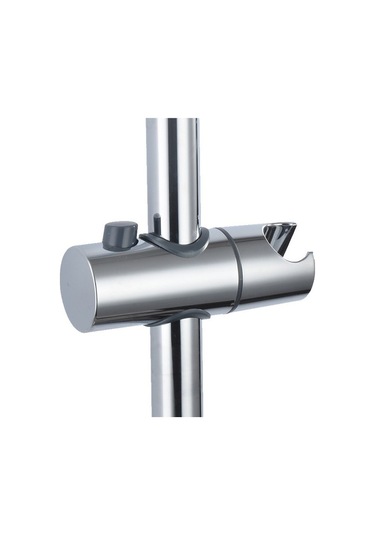 Primepickings B Evrensel Duş Başlığı Tutucu Ayarlanabilir 18-25mm 360 Dönme Abs Plastik Duş Slayt Raylı 2 Katlı Gri